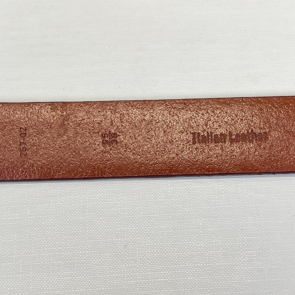 PING Brown Italian Leather Basketweave Belt Mens Size 38 Western Buckle - Picture 5 of 11